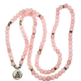 rose quartz mala beads